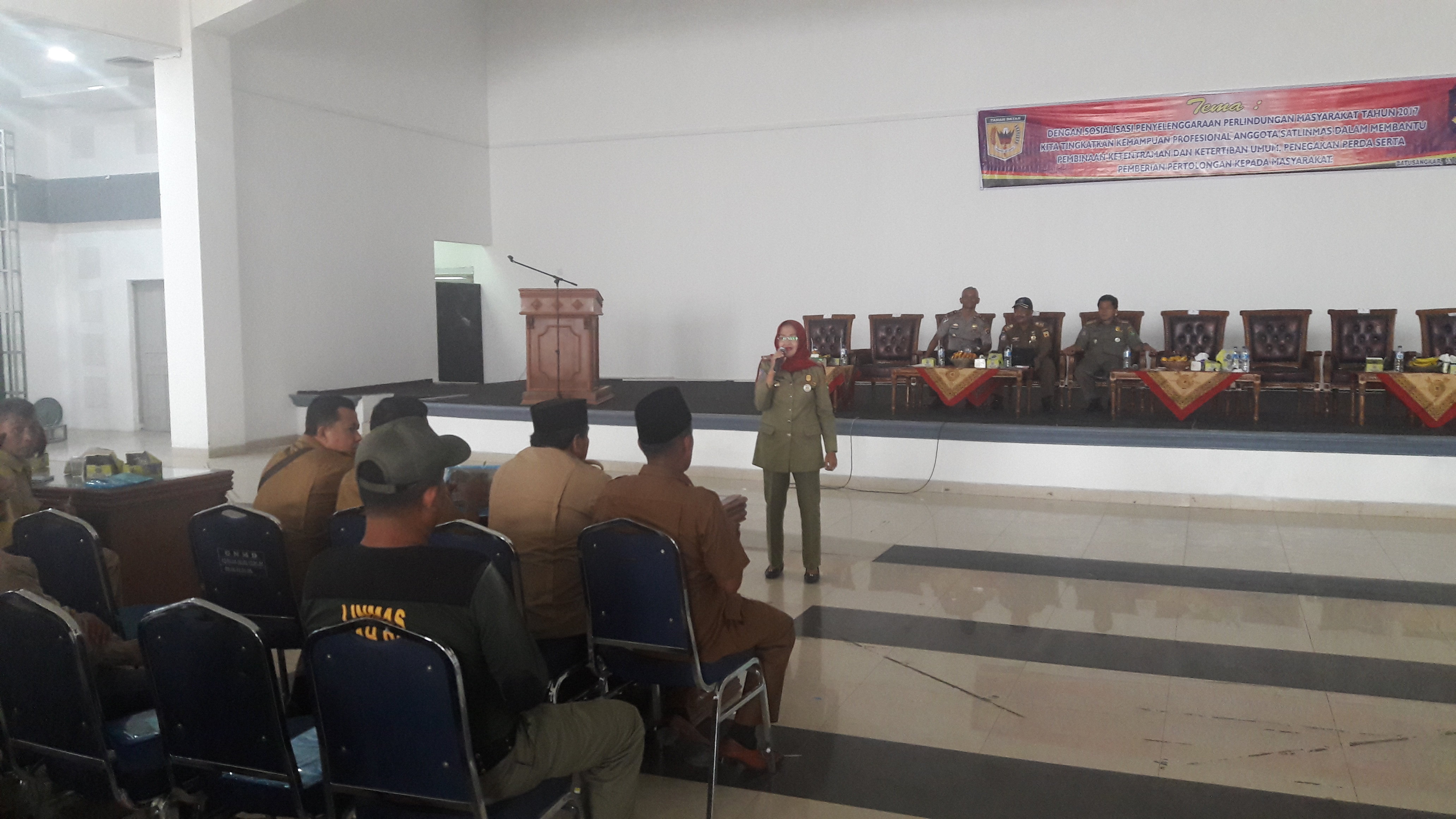 Sosialisasi Penyelenggaraan Perlindungan Masyarakat di Kabupaten Tanah Datar