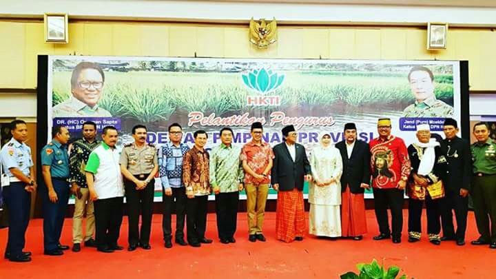 Gubernur Hadiri Pelantikan Pengurus Dewan Pimpinan Provinsi dan Kabupaten/ Kota Himpunan Kerukunan Tani Indonesia (HKTI) Prov Sumatera Barat Periode 2017 - 2022