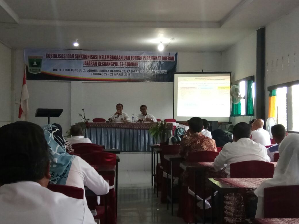 Sosialisasi dan Sinkronisasi Kelembagaan Jajaran Kesbangpol Hasilkan Rumusan Tipologi Instansi Kesbangpol.