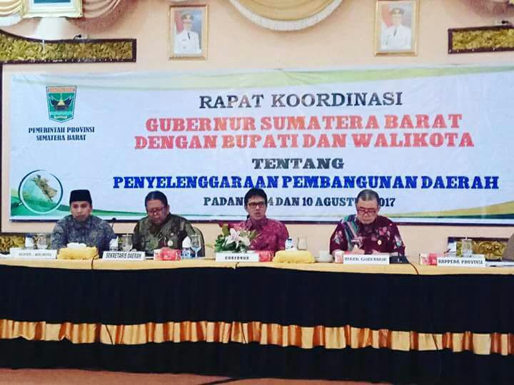 Rakor Pembangunan antara Pemprov Sumbar dengan Pemko Padang Panjang