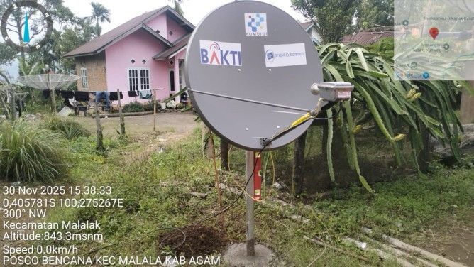 Dua Titik di Sumbar, Kemkomdigi Siagakan 10 Titik Internet Satria-1 di Lokasi Bencana