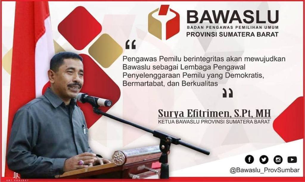 Bawaslu Sumbar Kembalikan Permohonan Sengketa Tim Fakhrizal-Genius Umar