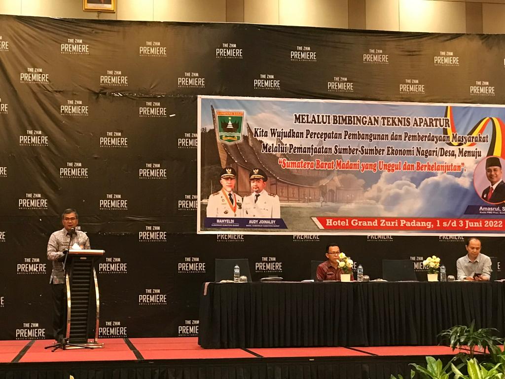 Aparatur Nagari Diharapkan Jeli Melihat Potensi untuk Meningkatkan Perekonomian Nagari