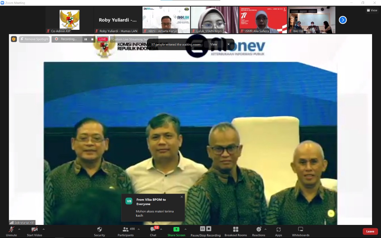 Menilai Kepatuhan Badan Publik, Komisi Informasi Luncurkan Kick Off E-Monev KIP 2022