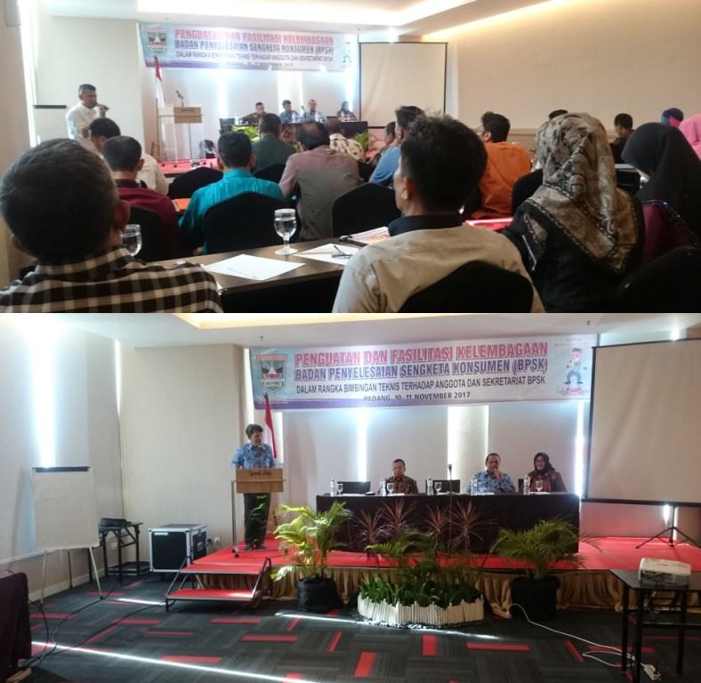 PEMBUKAAN BIMBINGAN TEKNIS TERHADAP SDM ANGGOTA DAN SEKRETARIAT BPSK ANGKATAN KE-3 YANG DILAKSANAKAN DISPERINDAG SUMBAR