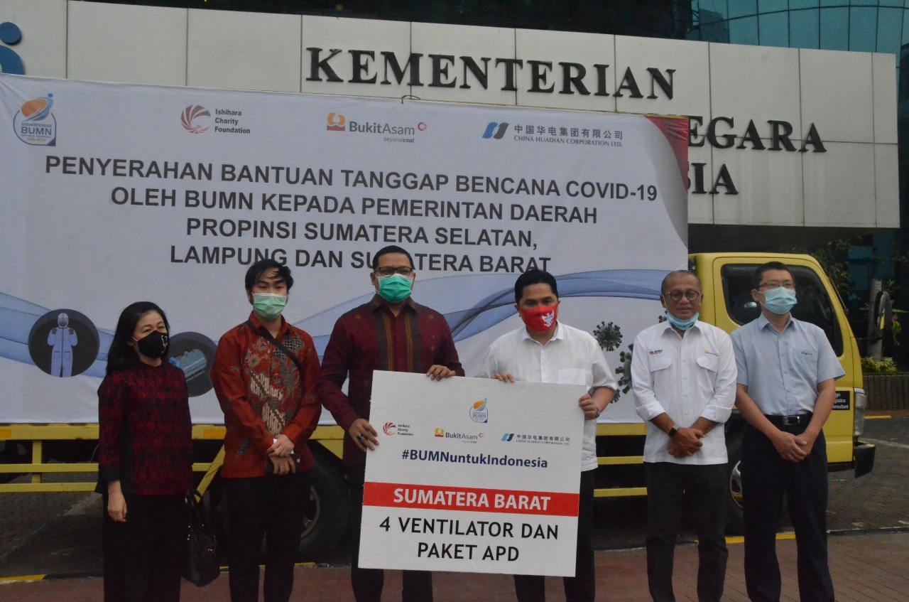 Dukung Provinsi Tangani Corona, Bukit Asam Salurkan Invasive Ventilator dan APD
