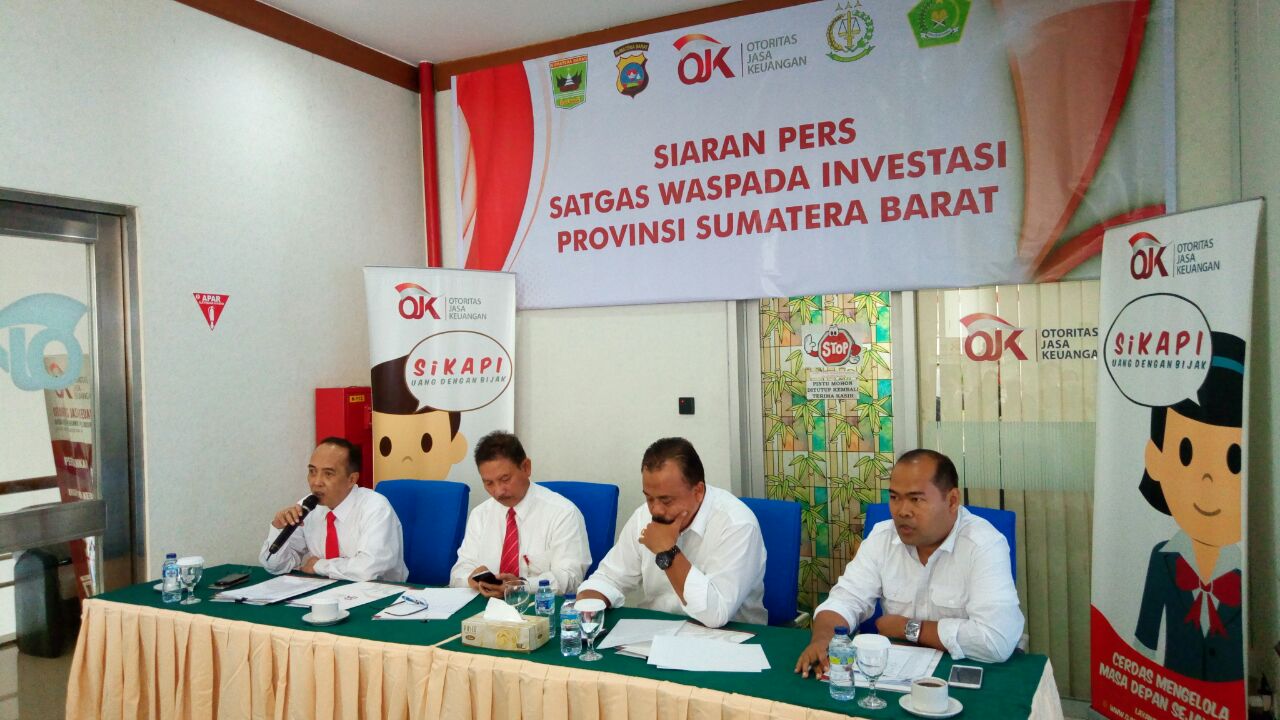 SATGAS WASPADA INVESTASI PROVINSI SUMATERA BARAT MINTA MASYARAKAT WASPADAI PENAWARAN PELUNASAN KREDIT DAN PEMBAGIAN HARTA KEKAYAAN