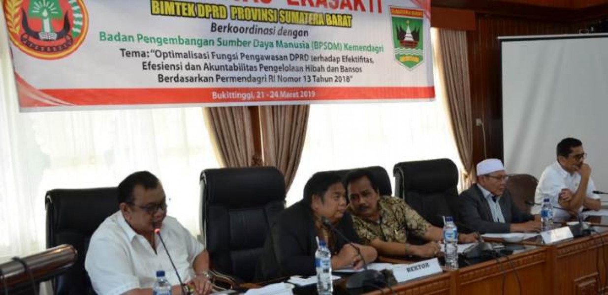 Tingkatkan Pengawasan Bansos dan Hibah, DPRD Sumbar Ikuti Bimtek