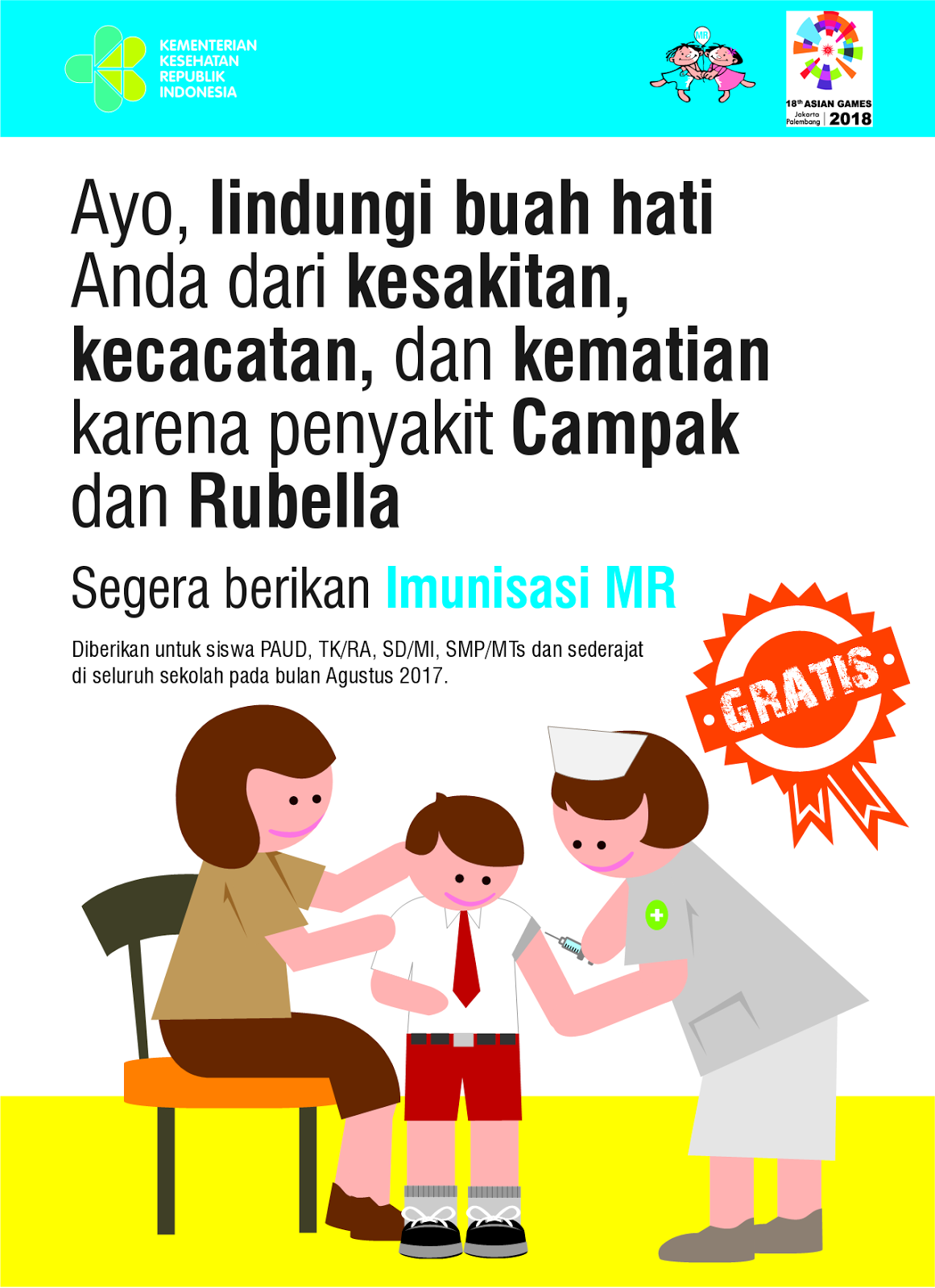 Ayo Dukung Vaksin MR (Measles Rubella)