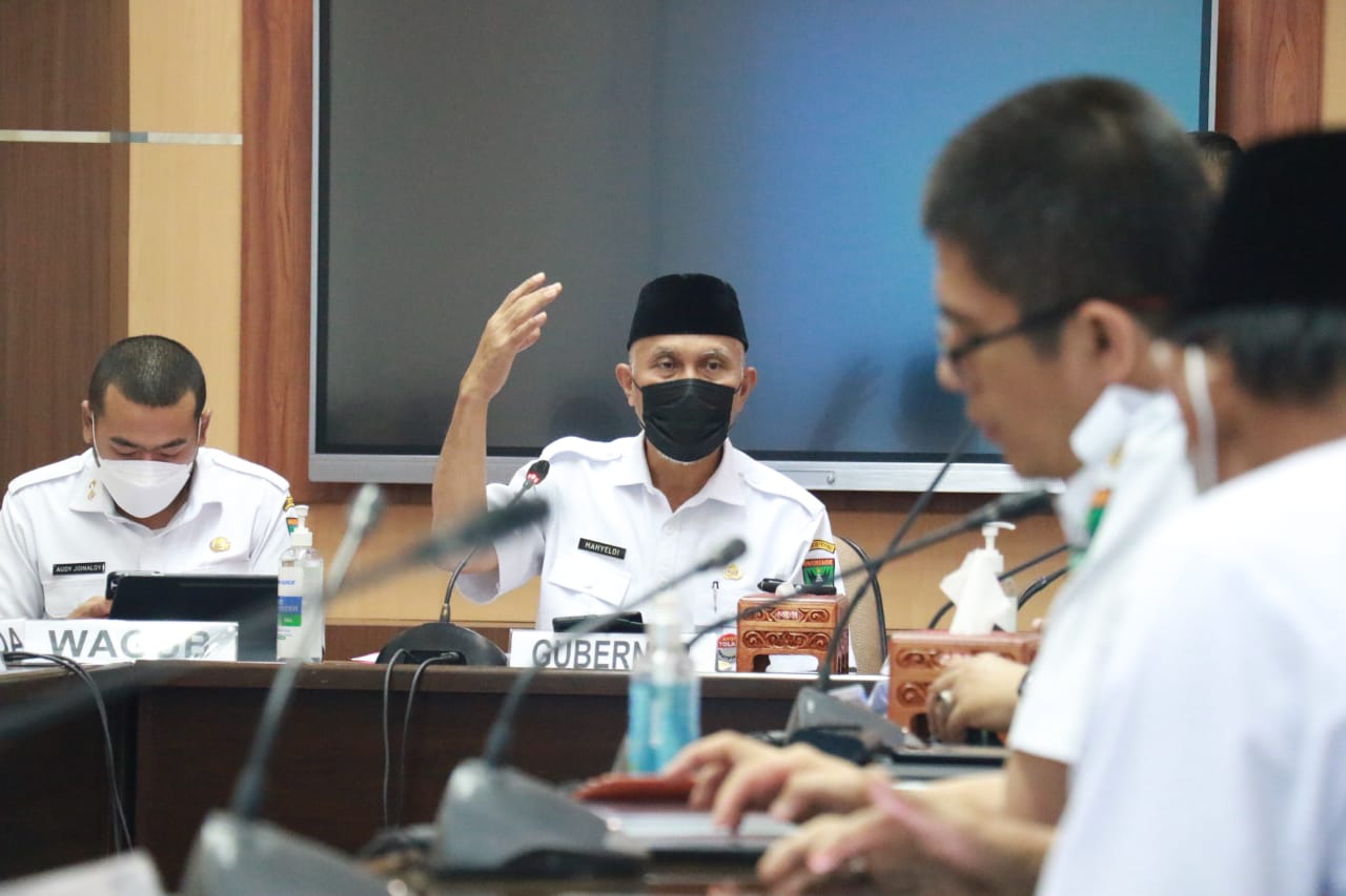 Pimpin Rakor Forkopimda, Gubernur Mahyeldi Sebut Akan Jadi Yang Terdepan Lawan Radikalisme di Sumbar