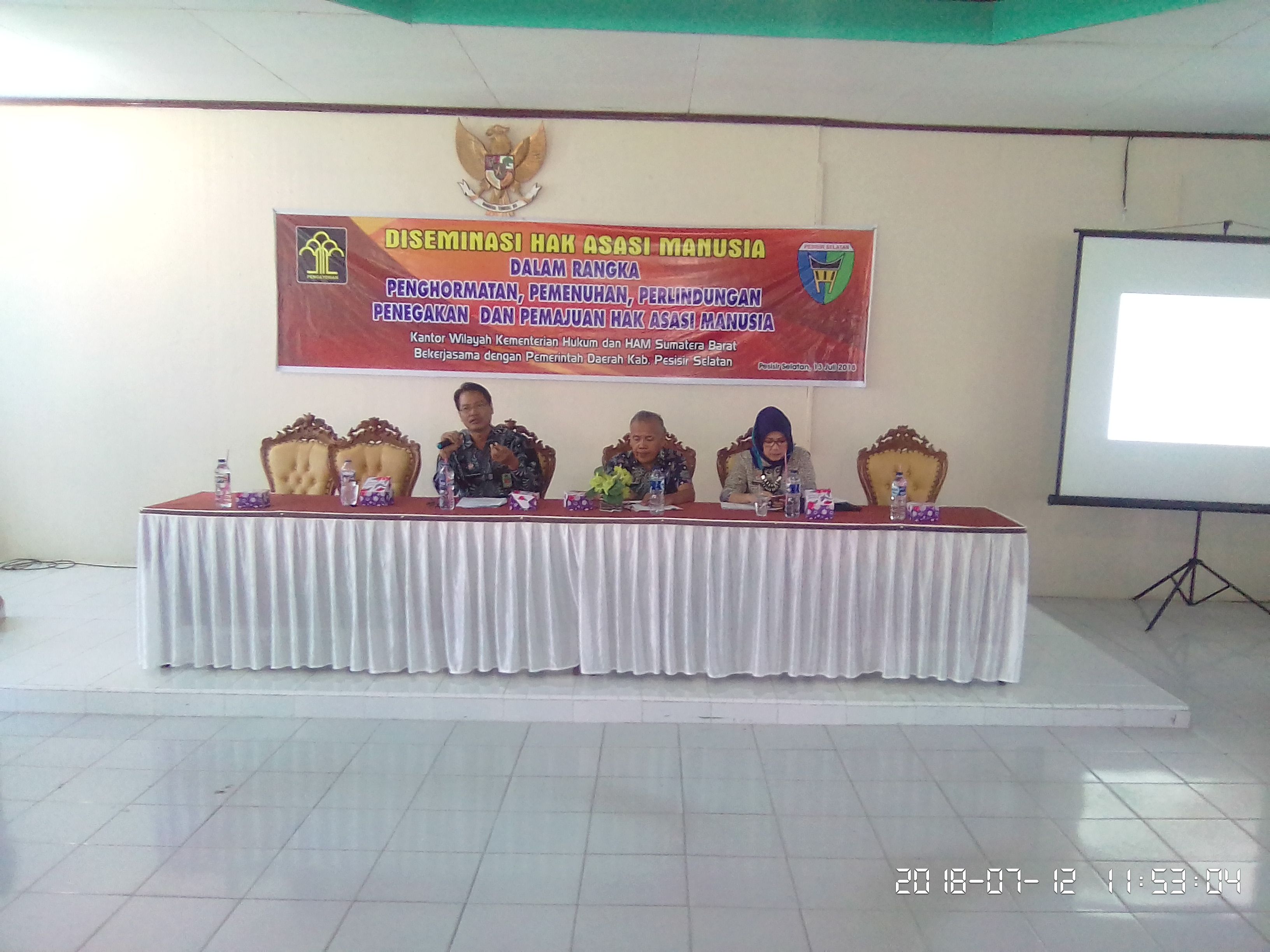 KANWIL MENKUMHAM SUMBAR, Gelar Desminasi HAM Bersama OPD Dan Kepsek