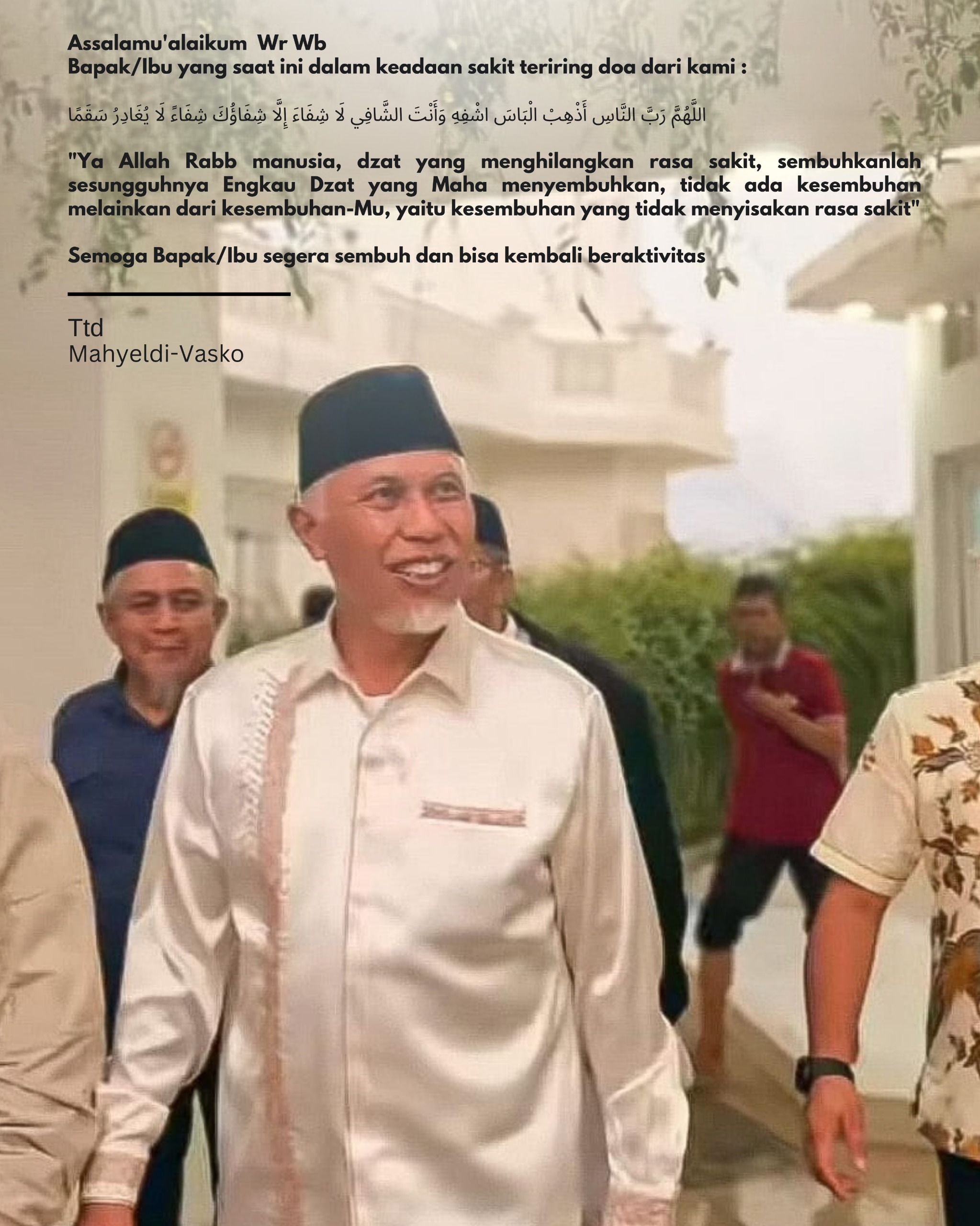 Gubernur Mahyeldi Kirim Doa untuk 26 PNS yang Sakit di Hari Pertama Kerja