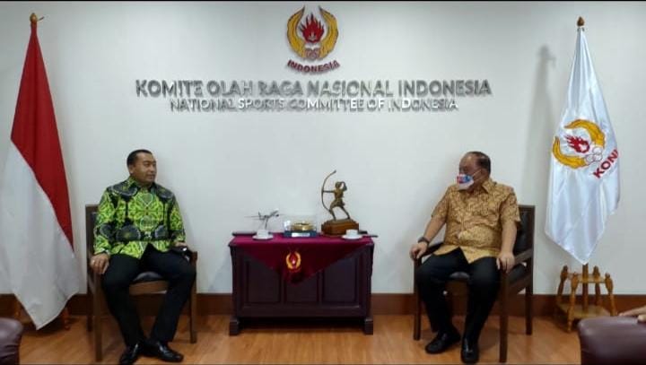 Tinjau Kans Sumbar Sebagai Tuan Rumah PON, Wagub Sambangi KONI Pusat 