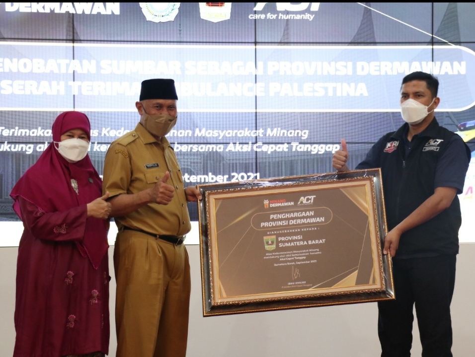 Aksi Cepat Tanggap Nobatkan Sumatera Barat Sebagai Provinsi Dermawan