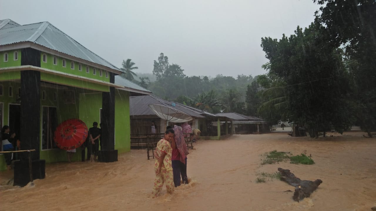 Puluhan Rumah Terendam Banjir Di Sutera Pessel