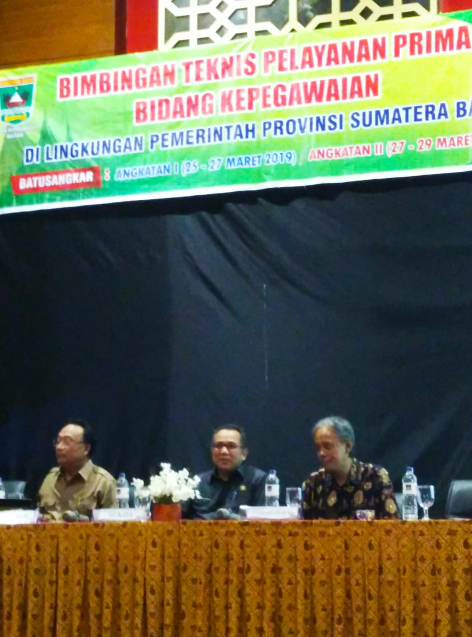 BKD Sumbar Selenggarakan Bimtek Pelayanan Prima bagi ASN