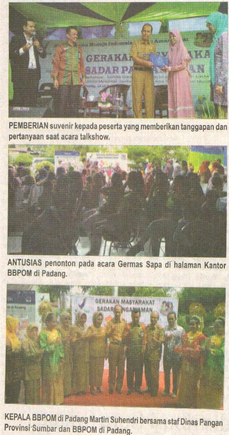 Dinas Pangan Sumbar ikut serta dalam Kampanye Germas Sapa