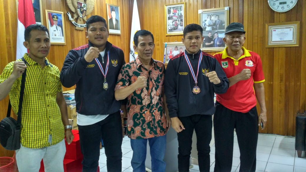 KONI SUMBAR SAMBUT 2 ATLET GULAT PENYUMBANG MEDALI BAGI INDONESIA 