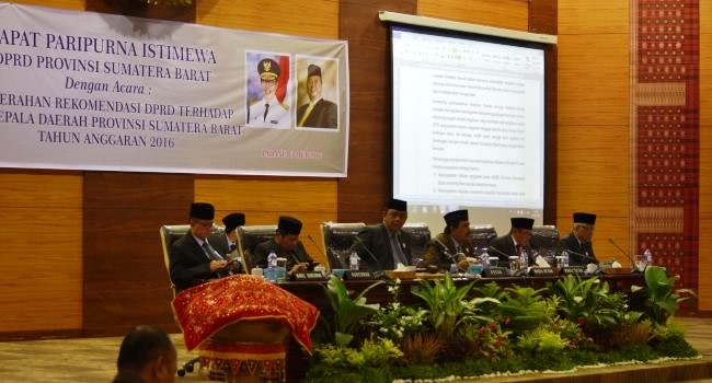 REKOMENDASI LKPJ, DPRD MINTA PEMPROV SUMBAR TINGKATKAN KUALITAS PENDAPATAN DAN BELANJA DAERAH