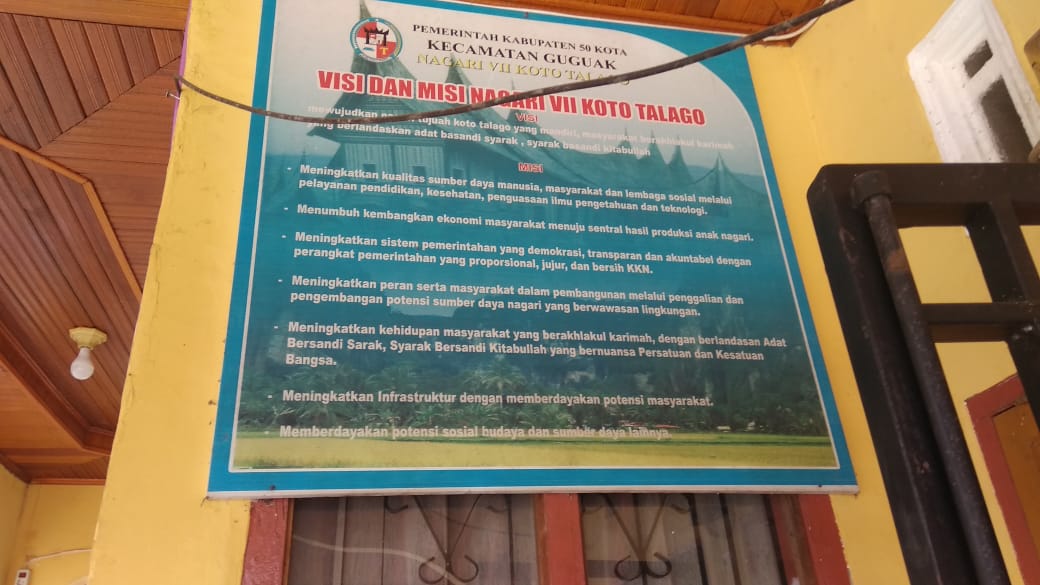 Kunjungan Lapangan ke Nagari VII Koto Talago Kab Lima Puluh Kota