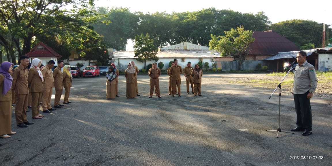 Inspeksi Pasca Libur Lebaran, ASN Badan Kesbangpol Sumbar Ikuti Apel Pagi