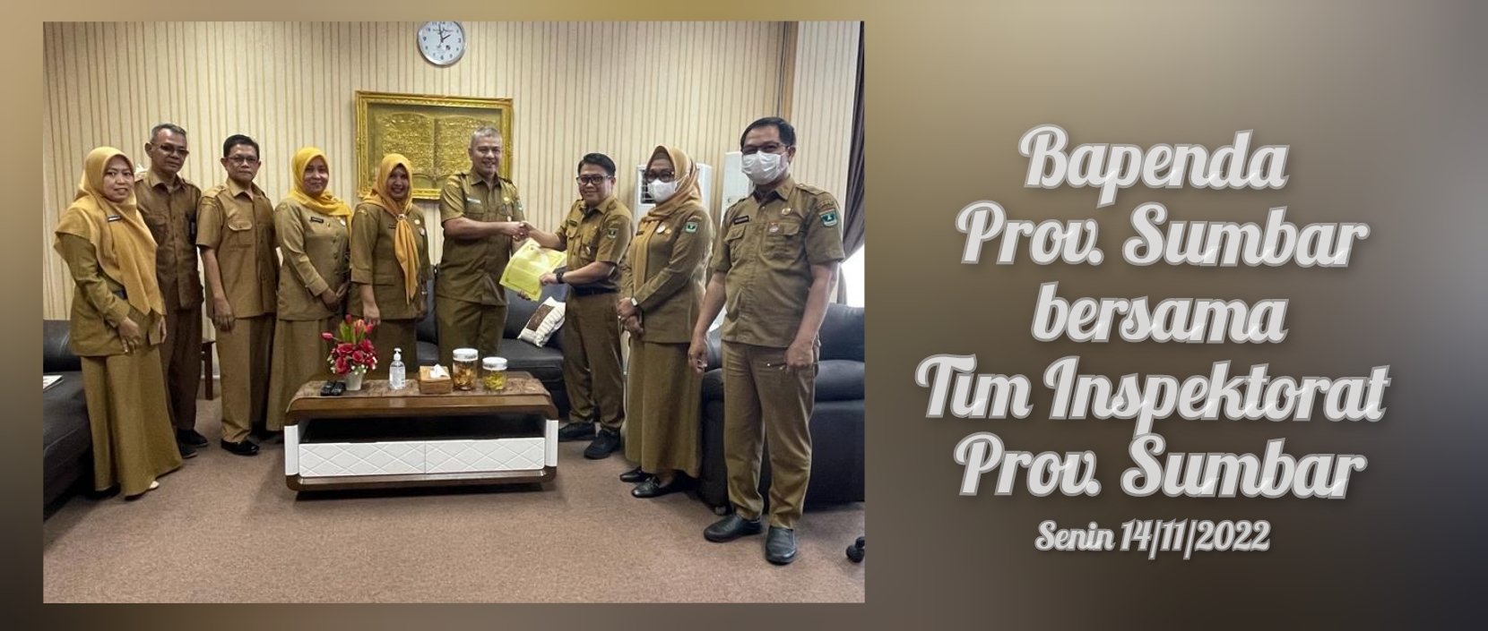 Tim Inspektorat Prov. Sumbar melaksanakan kegiatan Review Tata Kelola Pajak Daerah di Bapenda Sumbar
