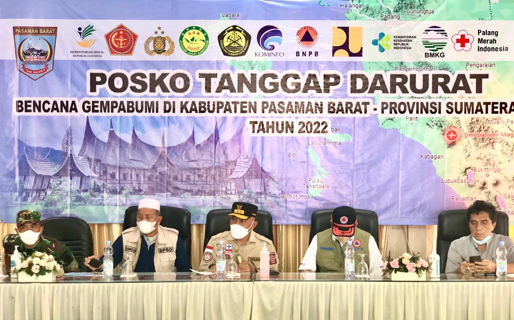Tanggapi Dampak Gempa, Gubernur Sumbar Rakor Pemetaan Masalah dan Penanganannya
