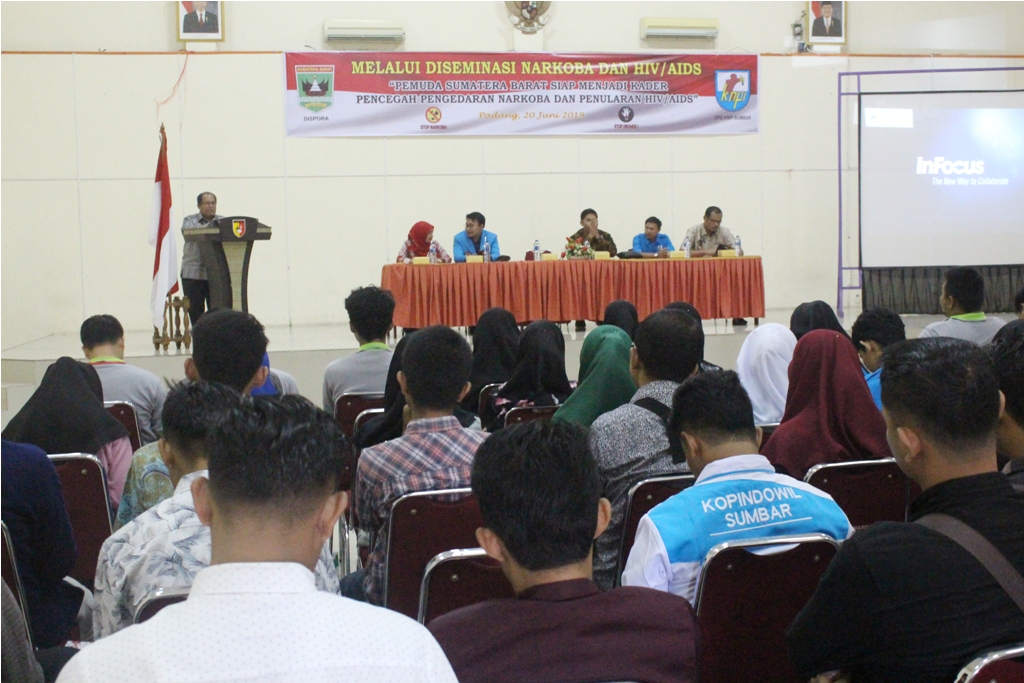 DISPORA BERSAMA KNPI SUMBAR GELAR DESIMINASI BAHAYA NARKOBA dan HIV/ AIDS 