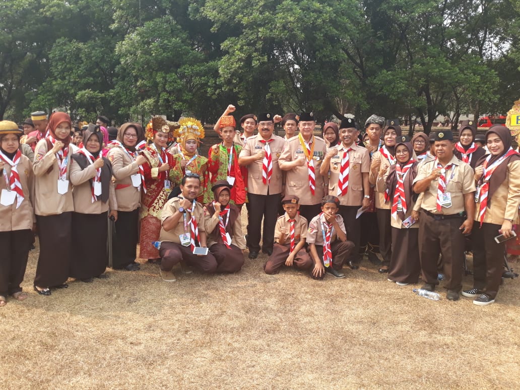 Pramuka Penyandang Disabilitas ikut serta dalam peringatan HUT Pramuka ke 58