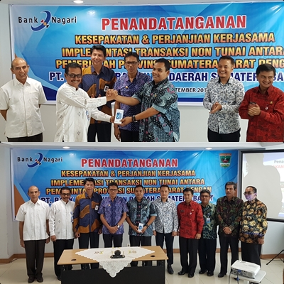 KESEPAKATAN DAN PERJANJIAN KERJASAMA TRANSAKSI NON TUNAI ANTARA PEMPROV SUMBAR DENGAN BANK NAGARI