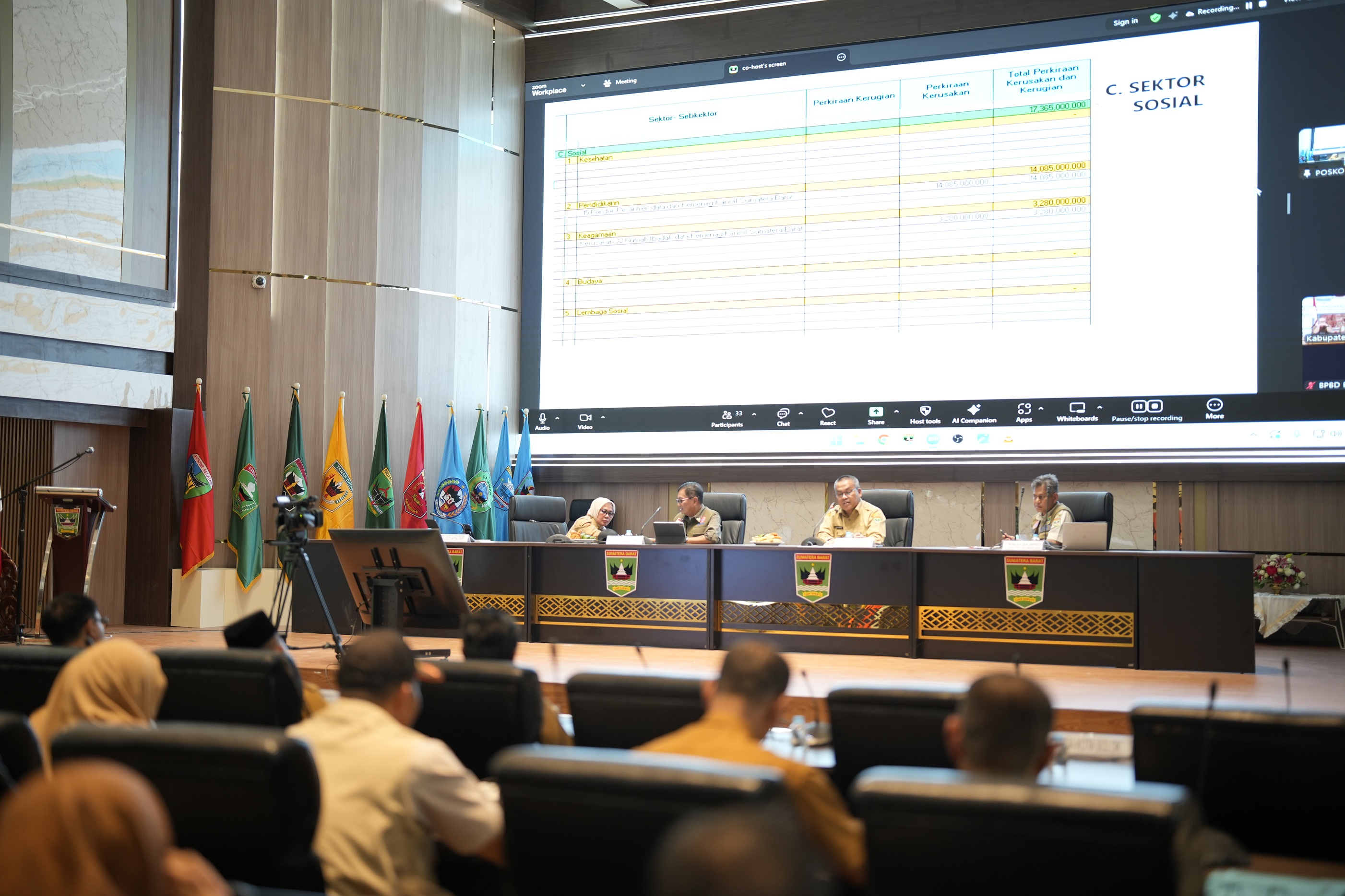 Pemprov Sumbar Bersama BNPB RI Gelar Rapat Persiapan Rehabilitasi dan Rekonstruksi Pasca Bencana
