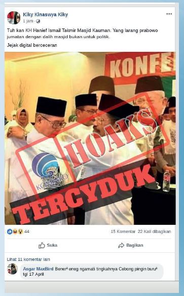 [Hoax] Takmir Masjid Kauman Larang Prabowo Jum'atan