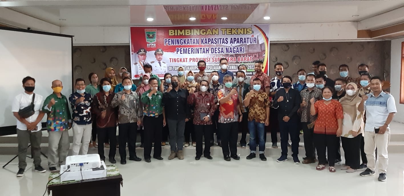 “Bimtek Peningkatan Kapasitas Aparatur Pemerintah Desa di  Kab. Kepulauan Mentawai”, bentuk Komitmen Dinas PMD Prov. Sumbar dalam mempersiapkan Pemerintahan Desa yang Kopeten.