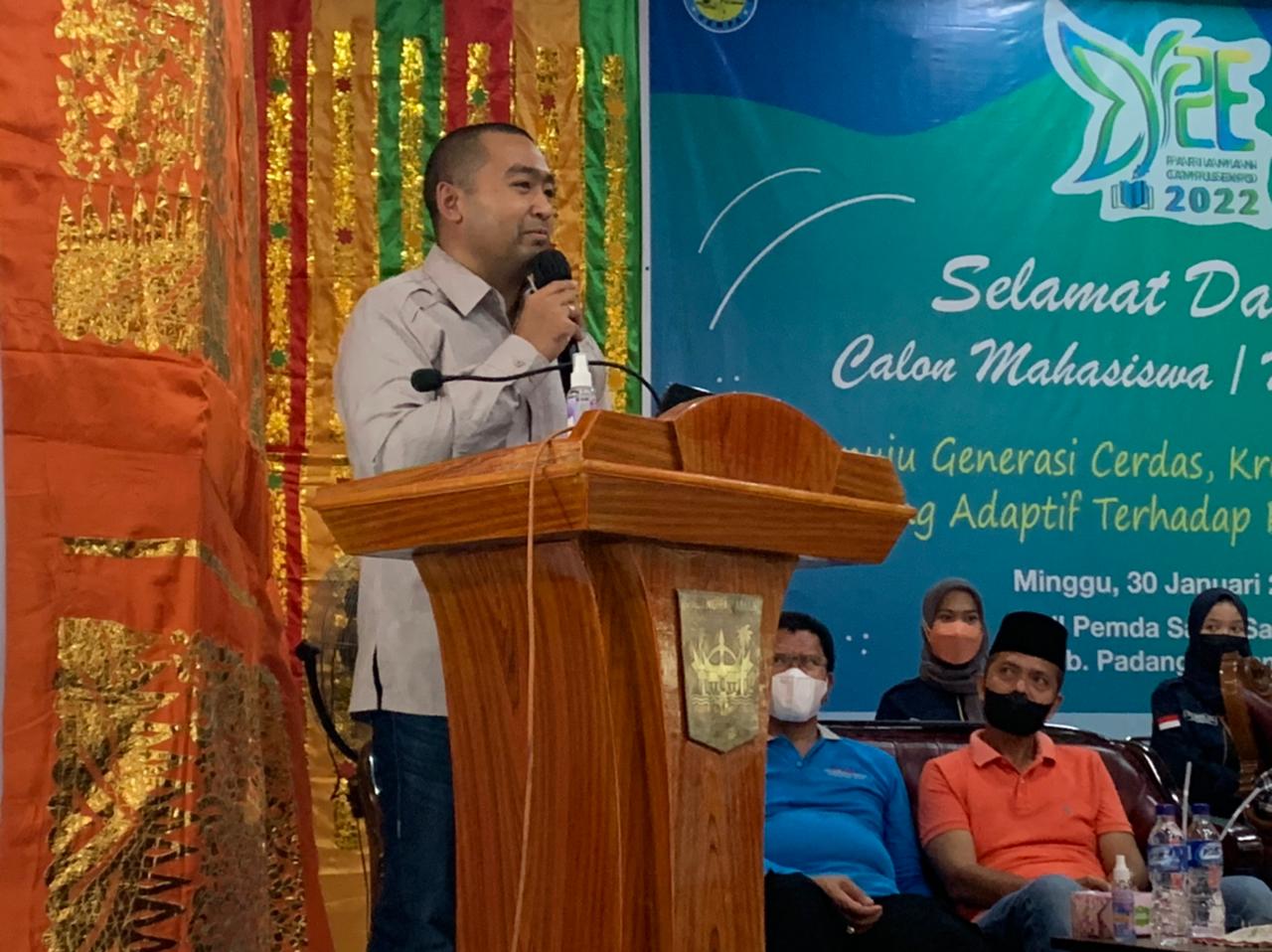 Cetak SDM Unggul, Wagub Sumbar Jadi Mentor Ratusan Calon Mahasiswa Pariaman