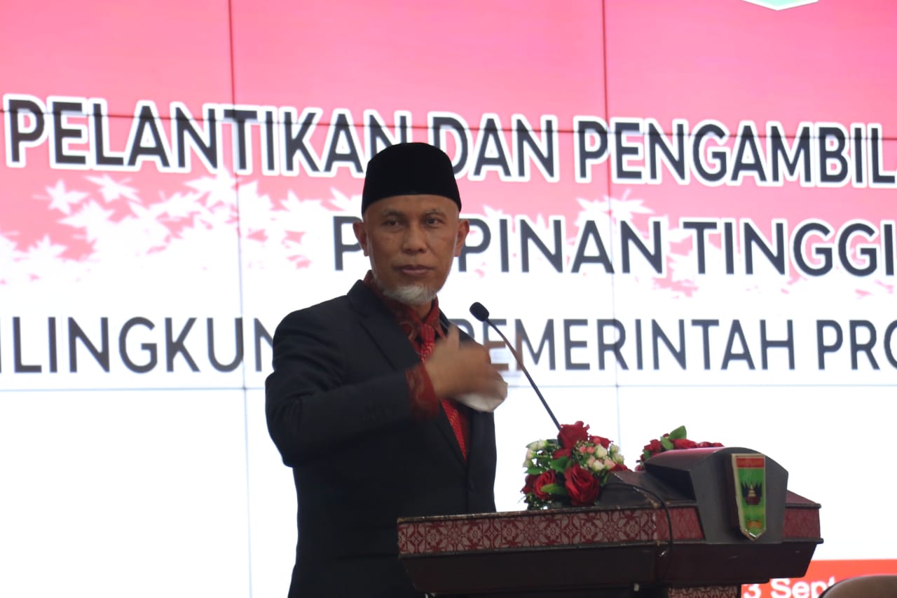 Gerbong Mutasi Bergerak, Gubernur Sumbar : Sinergikan Pembangunan dengan Baik 