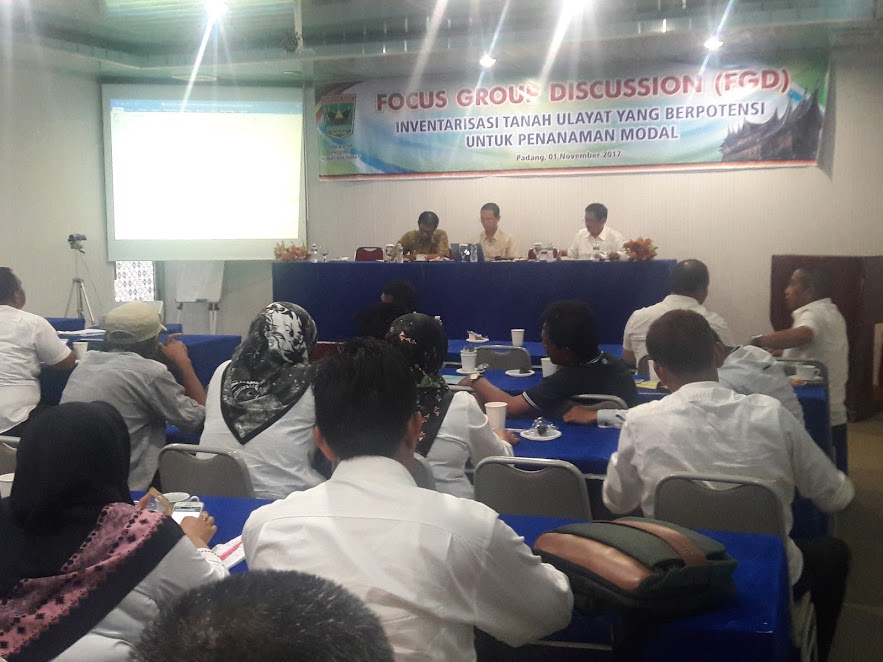 DPM&PTSP Prov. Sumbar melaksanakan FGD Inventarisasi Tanah Ulayat
