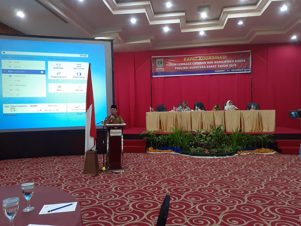 DPPPA Prov. Sumbar gelar acara Rapat Koordinasi Lembaga Layanan Manajemen Kasus tahun 2019