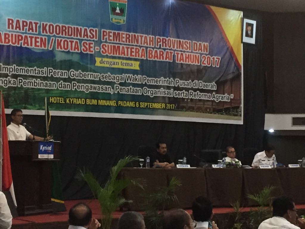 Rakor Pemprov dan PemKab/Kota tanggal 6 September 2017