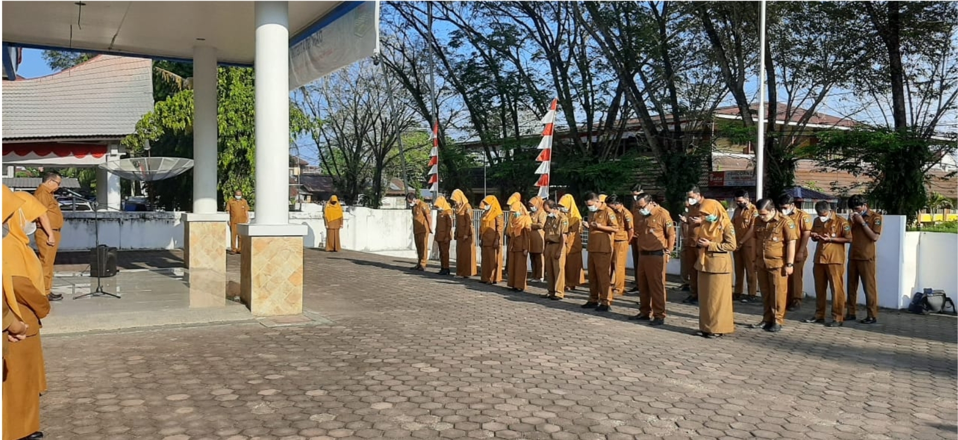 Apel Pagi, Aparatur Diskominfotik Sumbar Heningkan Cipta Kenang Nasrul Abit