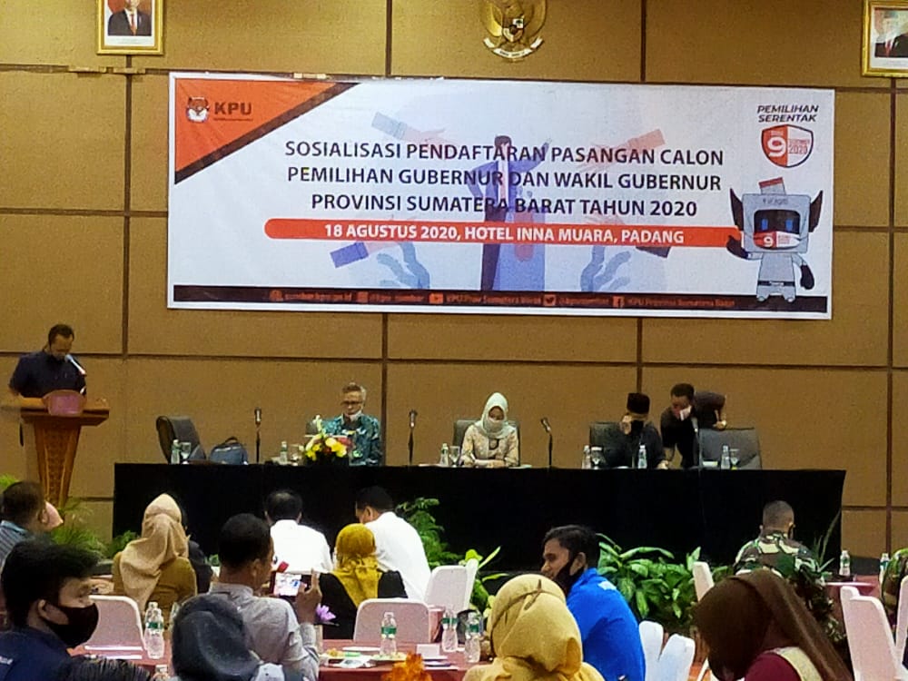 KPU Sumbar Gelar Sosialisasi Pendaftaran Pasangan Calon Gubernur dan Wakil Gubernur.
