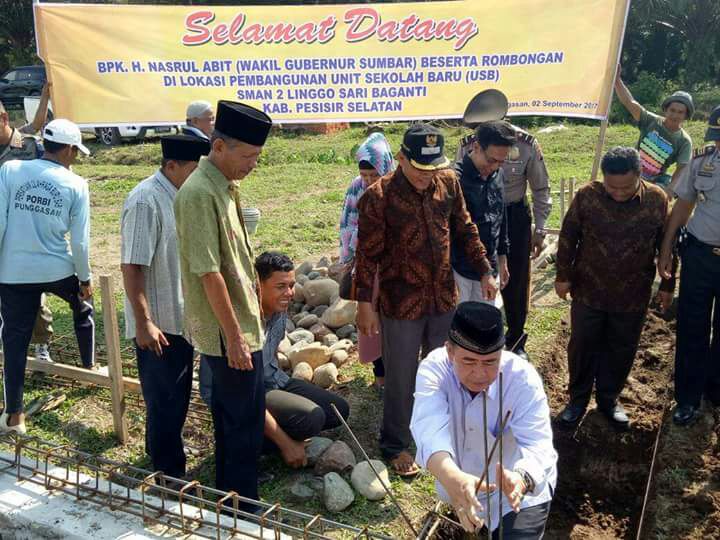 Wagub Nasrul Abit : Pembangunan SMA Punggasan Selesai Tahun Ini, Tahun Ajaran 2018 Sudah Bisa Menerima Murid Baru