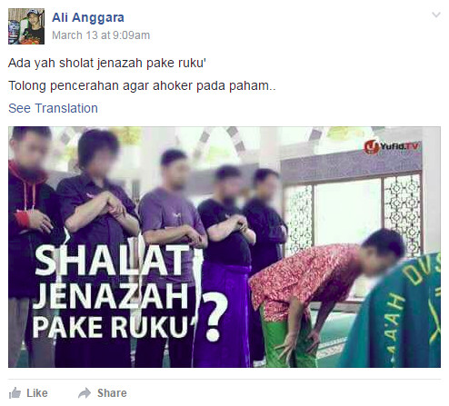 HOAX: Pendukung Ahok Tidak Paham Sholat Jenazah Tidak Pakai Ruku&rsquo;
