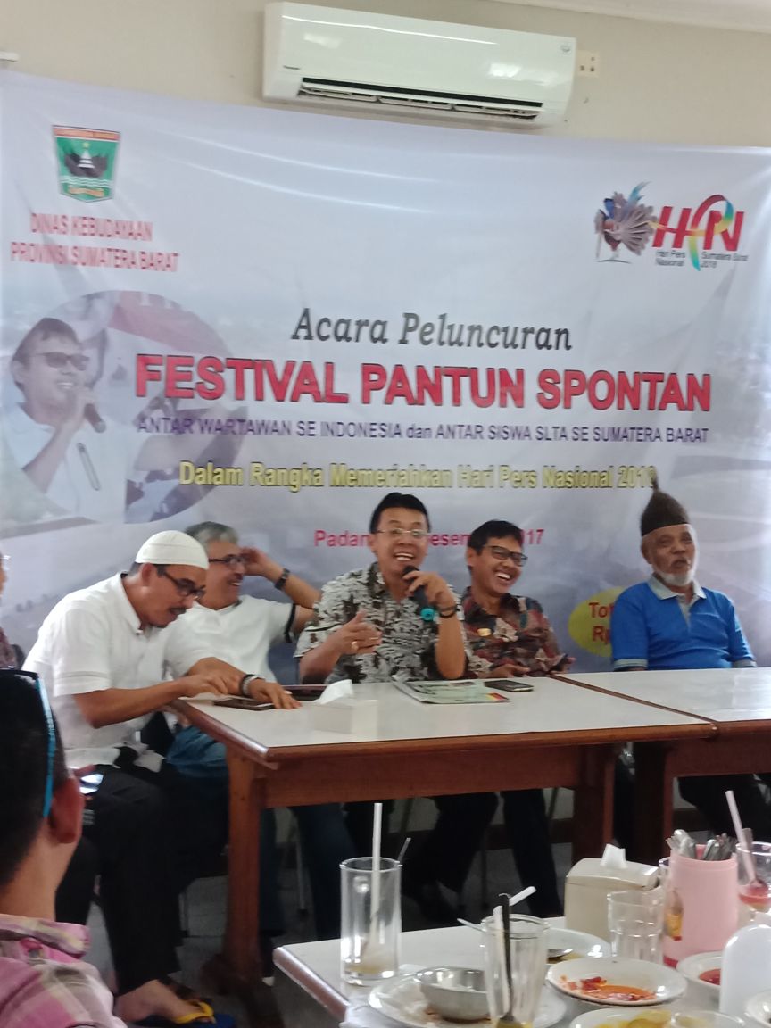 Meriahkan HPN 2018, Disbud Sumbar Gelar festival Pantun Spontan Wartawan Se-Indonesia