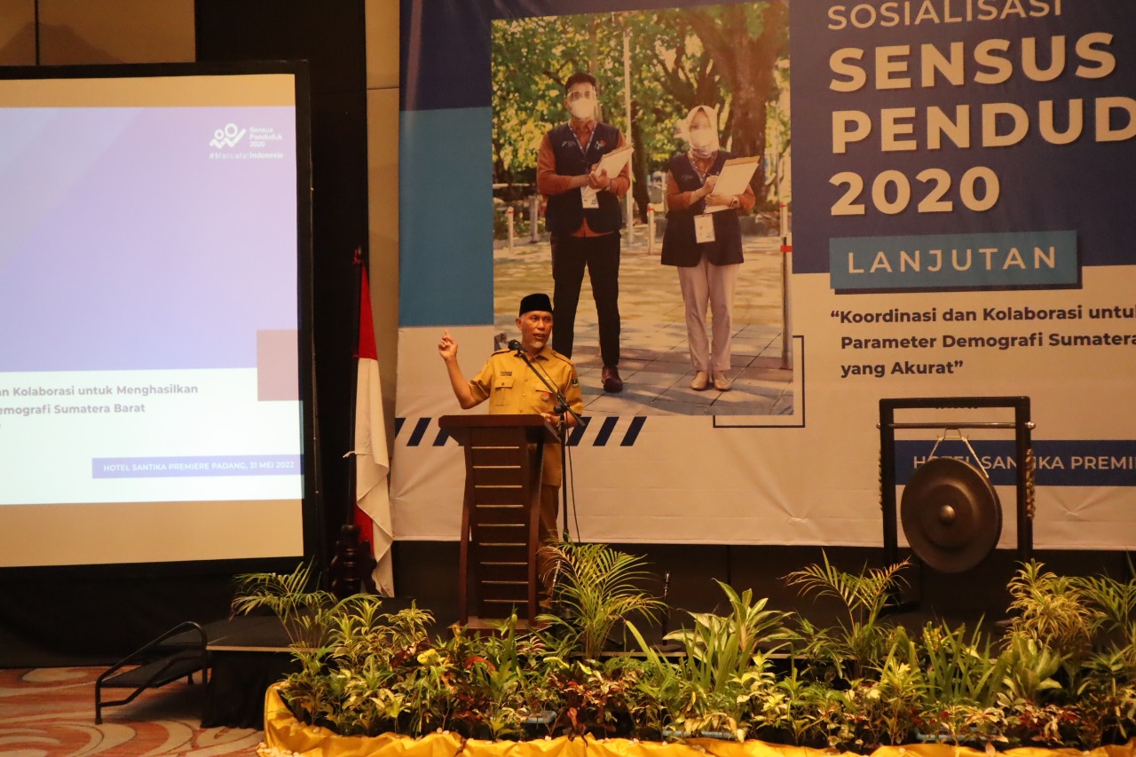 Buka Sosialisasi Sensus Penduduk 2020 Lanjutan, Gubernur Sumbar: Akurasi Data Penting Sebagai Penentu Kebijakan