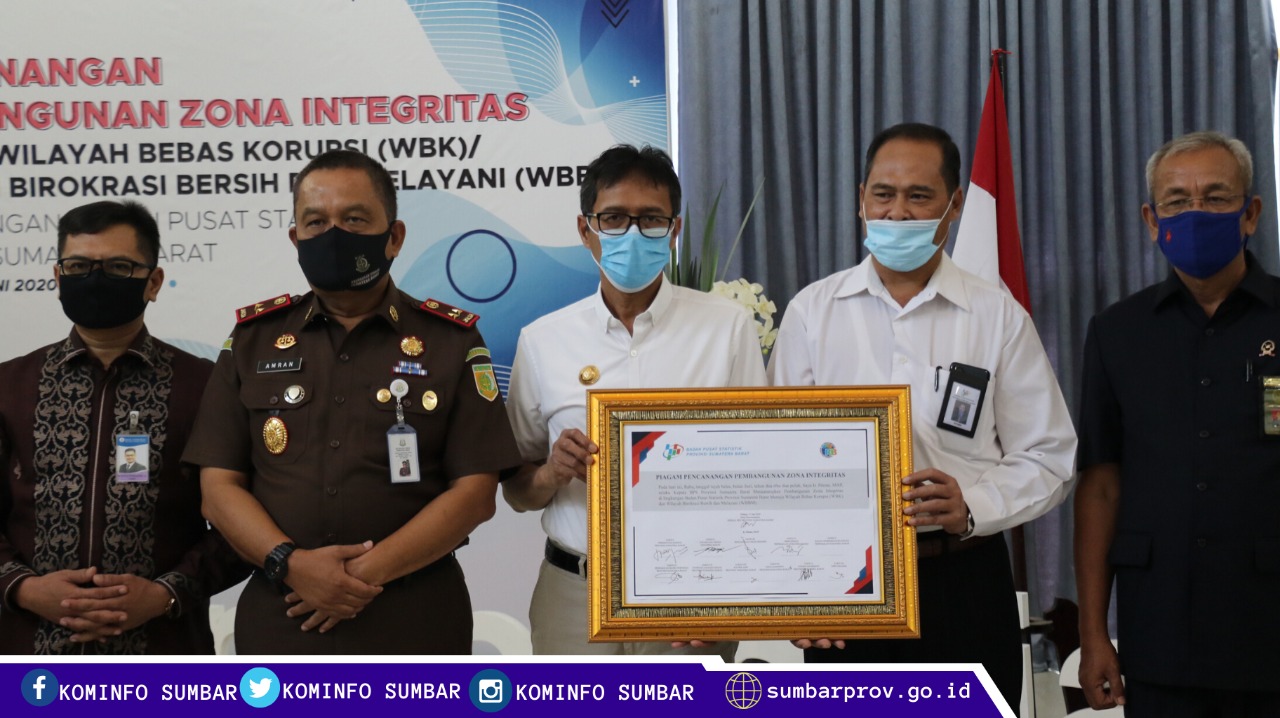 Gubernur Apresiasi Pencanangan Zona Integritas BPS Sumbar