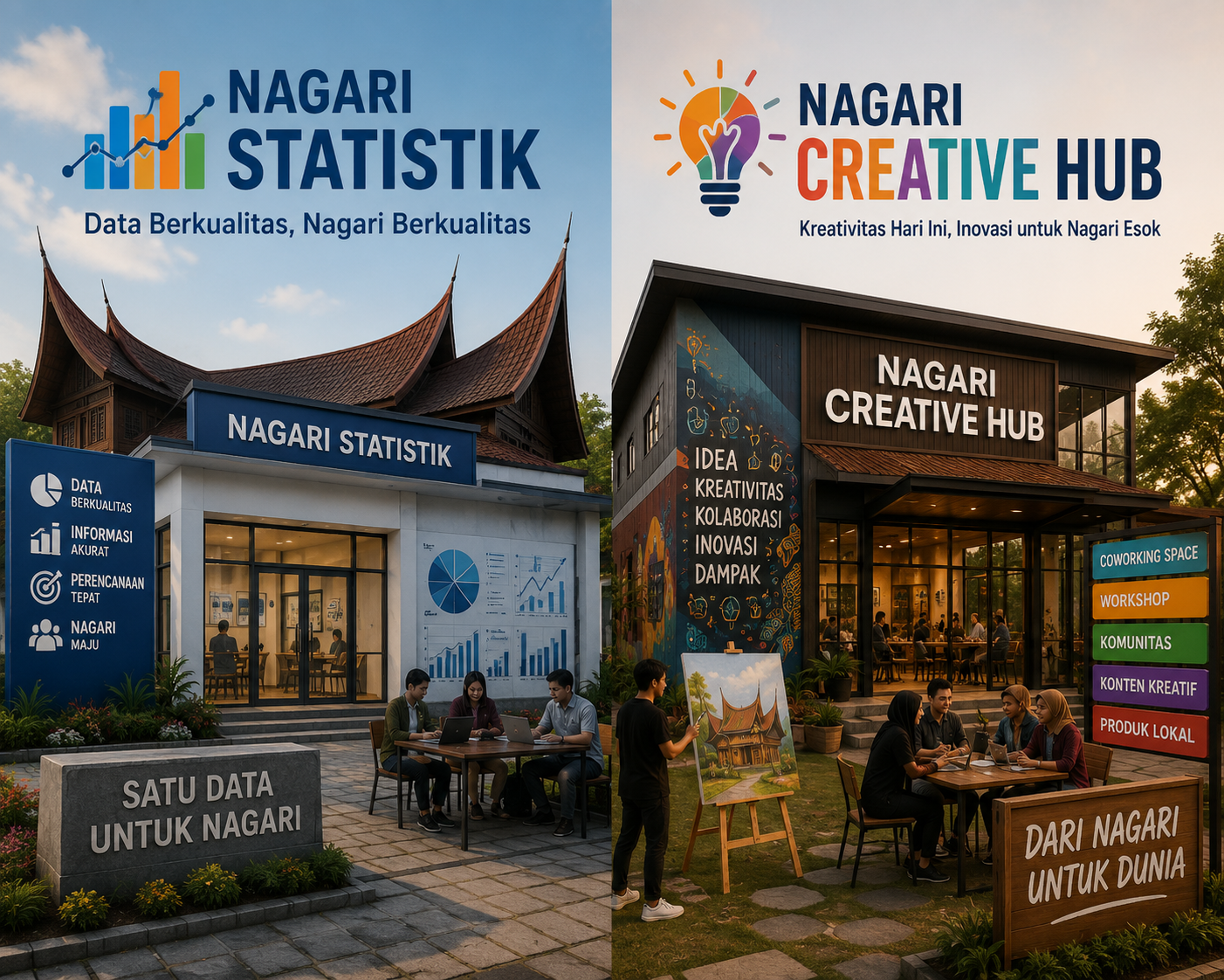 Nagari Statistik dan Creative Hub Saling Menguatkan