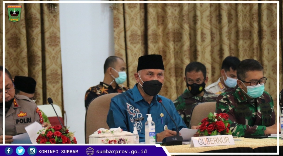 Kasus Konfirmasi Bertambah, Gubernur Gelar Rapat Tentukan Langkah Strategis Penanganan Covid-19