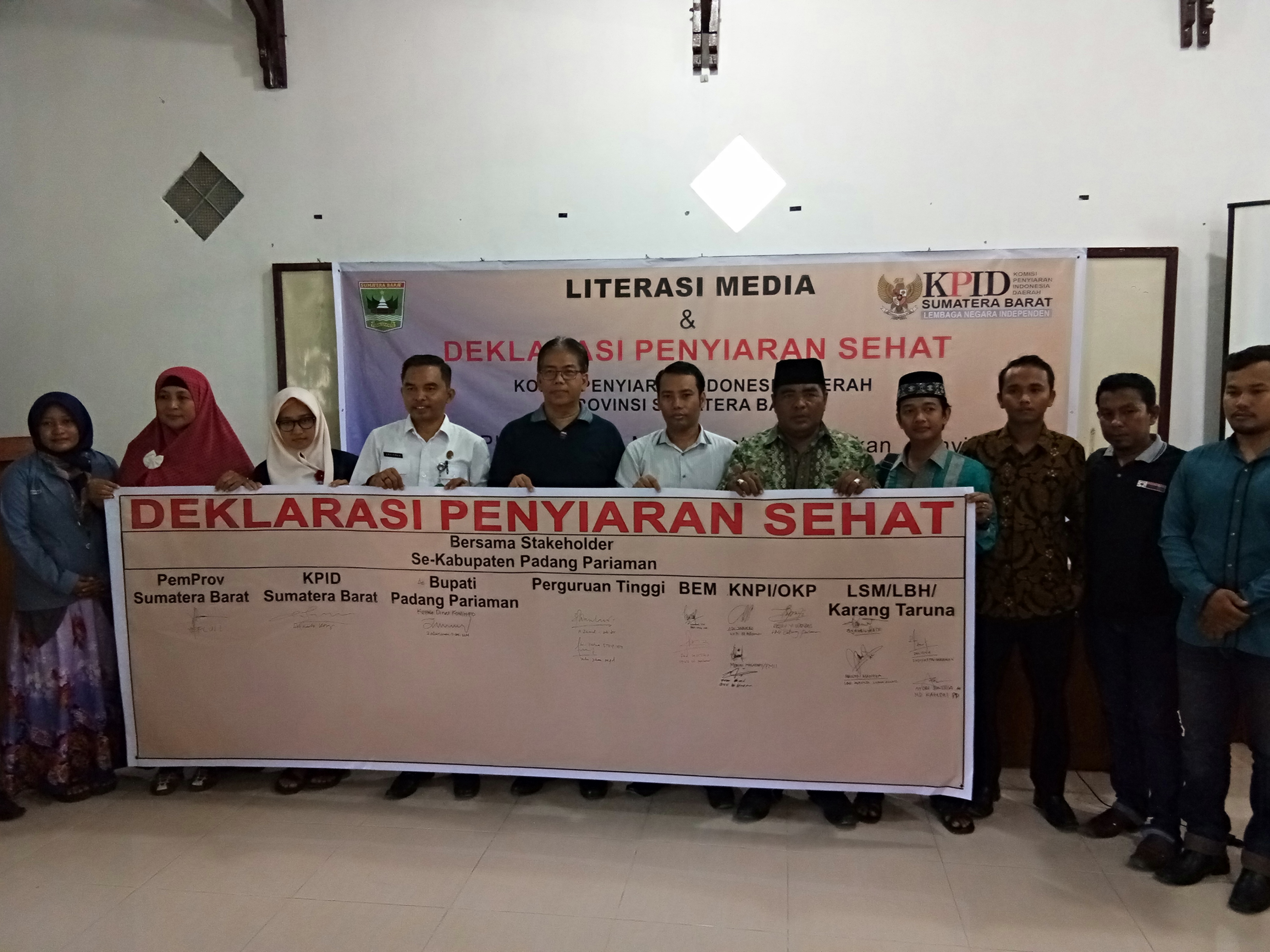 Deklarasi Penyiaran Sehat KPID Sumatera Barat