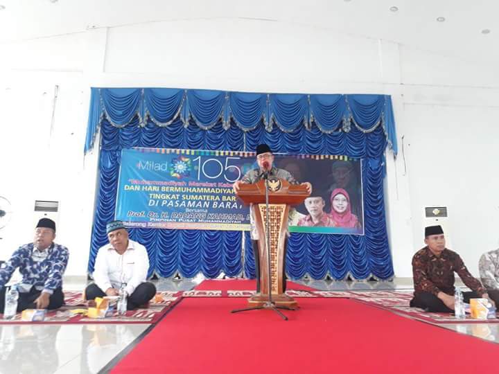 Wagub sumbar nasrul abit hadiri milad 105 miladyah/108 hijriyah muhammadyah