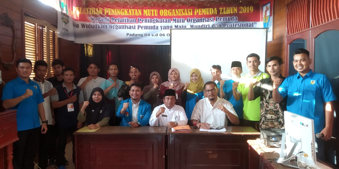 DISPORA SUMBAR GELAR KEGIATAN PELATIHAN PENINGKATAN MUTU  ORGANISASI PEMUDA 